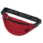 Varsity rumpetaske med glitter | Rød