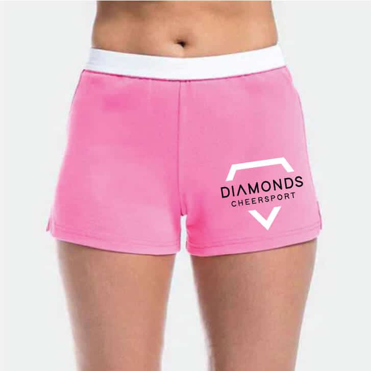 rosa-100 Diamonds Cheer Sport Soffe Shorts | Rosa - Bilde 1
