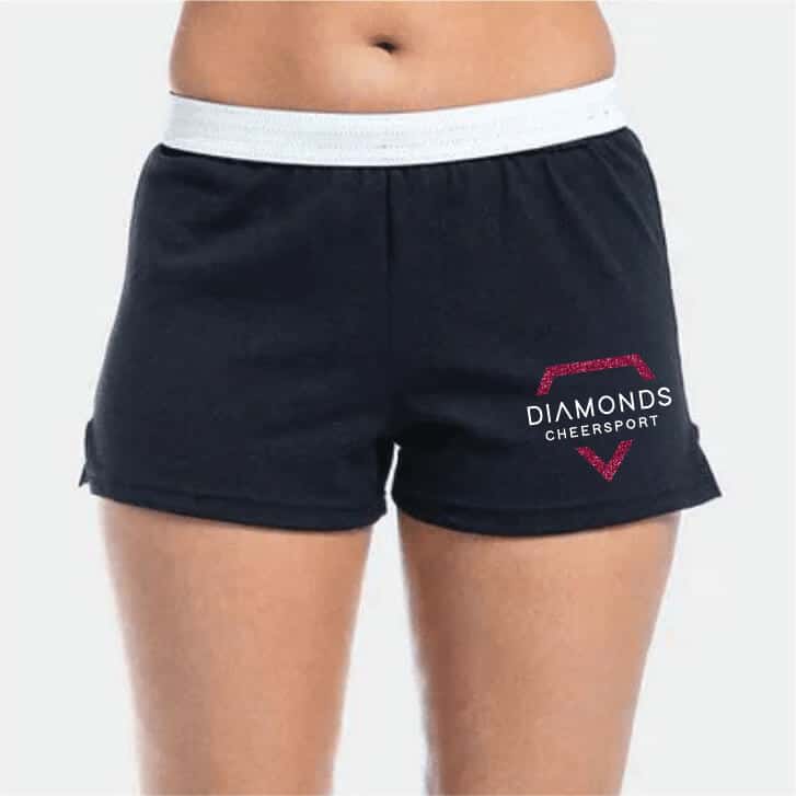 svart-100 Diamonds Cheer Sport Soffe Shorts | Svart - Bilde 1