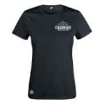 Charmers teknisk t-skjorte svart med valgfri lagnavn/tekst