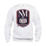 offisiell NM cheerleading genser med alle deltagende lag trykket på ryggen